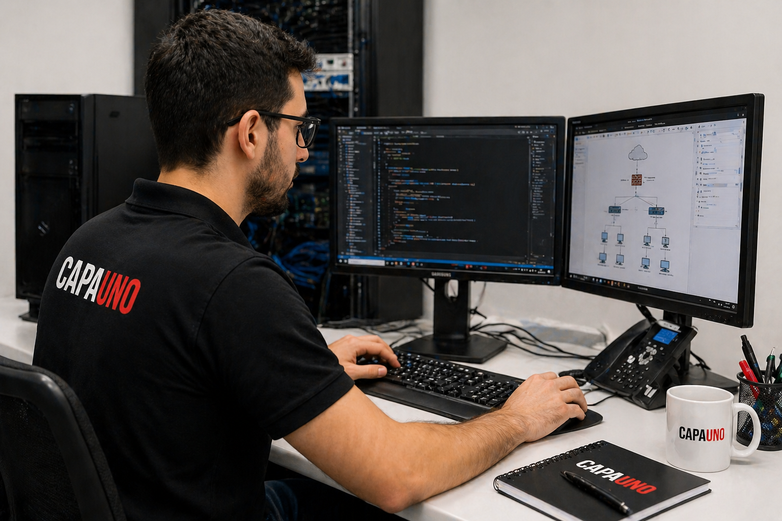 Equipo IT trabajando